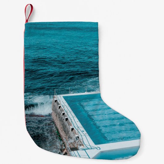 Pool nabij zee kleine kerstsok (Voorkant)