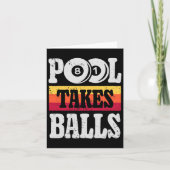 Pool neemt grappige biljart speler 8 bal geschenke kaart (Voorkant)