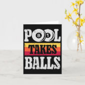 Pool neemt grappige biljart speler 8 bal geschenke kaart (Gele Bloem)