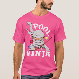 Pool Ninja Funny Pool Biljart Jongen T-shirt