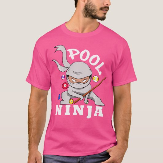 Pool Ninja Funny Pool Biljart Jongen T-shirt (Voorkant)