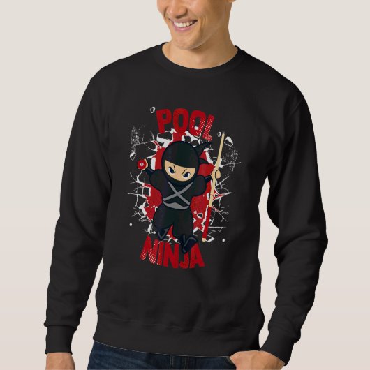 Pool Ninja Pool Snookerballen Speler Biljart Trui (Voorkant)