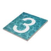Pool nummertegel tegeltje (Zijkant)