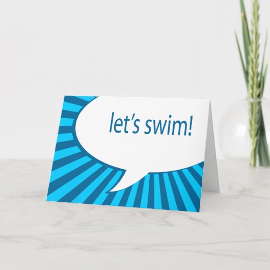 pool partij! grappige toespraakbel (Voorkant)