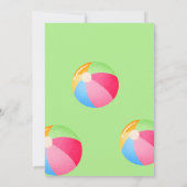 Pool Party 1e Verjaardag Kaart (Achterkant)