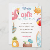 Pool Party 1e verjaardagsfeestje bedankje Kaart (Voorkant)