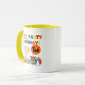 Pool Party 1st Birthday T-shirts en cadeautjes Mok (Voorkant links)