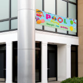 Pool Party aangepaste verjaardagsbanner Spandoek (Buitenkant Gebouw)