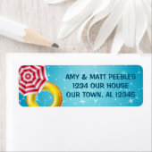 Pool Party-Adresetiketten Etiket (Insitu)