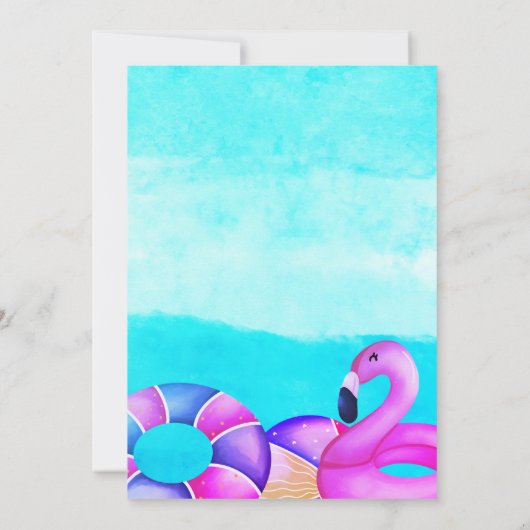 Pool Party Afstuderen Kaart (Achterkant)