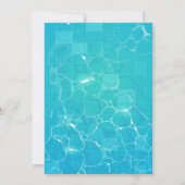 Pool Party any Age Birthday Invitation Kaart (Achterkant)