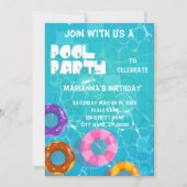 Pool Party any Age Birthday Kaart (Voorkant)