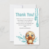 Pool Party baby shower Bedankkaart (Voorkant)