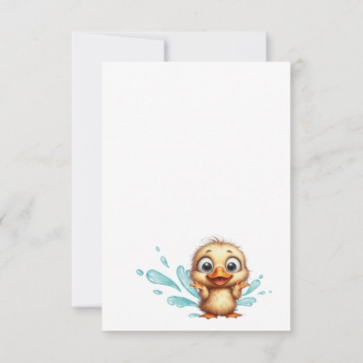 Pool Party baby shower Bedankkaart (Achterkant)