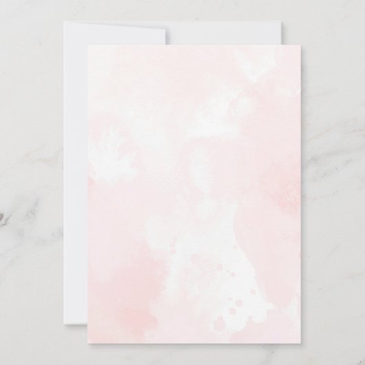 Pool Party Baby Shower Pink Splish Splash Bash Kaart (Achterkant)