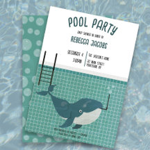 Pool Party Baby shower Uitnodiging