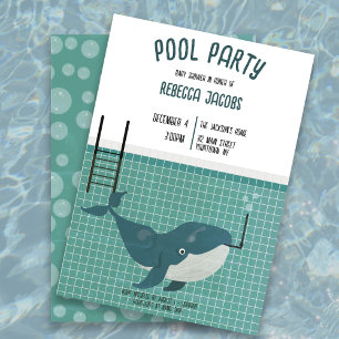 Pool Party Baby shower Uitnodiging
