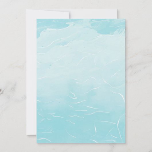 Pool Party Bash Birthday Invitation Kaart (Achterkant)