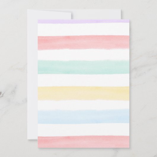 Pool Party Bash Eenhoorn Zeemeermin Flamingo Verja Kaart (Achterkant)