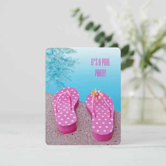 Pool Party Bash Kaart (Staand voorkant)