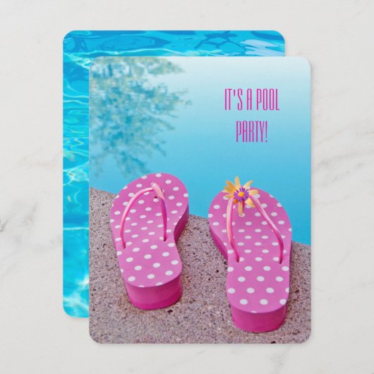 Pool Party Bash Kaart (Voorkant / Achterkant)