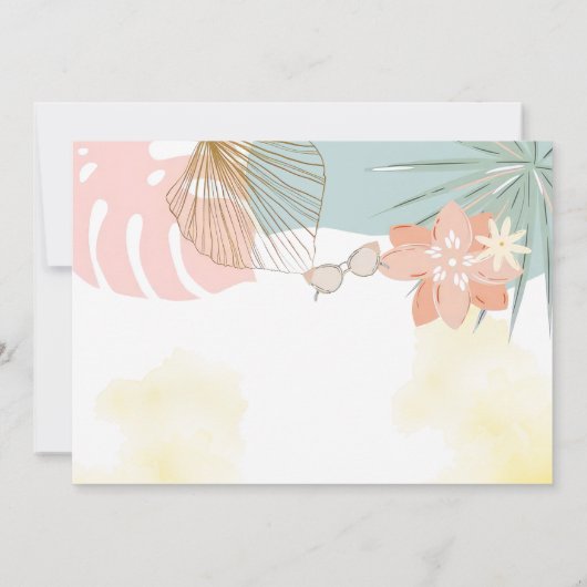 Pool Party Bash Verjaardagsfeestfoto Kaart (Achterkant)