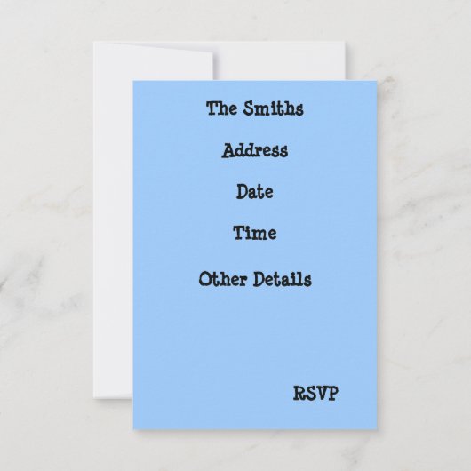 Pool Party & BBQ Kaart (Achterkant)