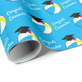 Pool Party Beach Ball Graduparty Cadeaupapier