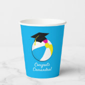 Pool Party Beach Ball Graduparty Papieren Bekers (Achterkant)