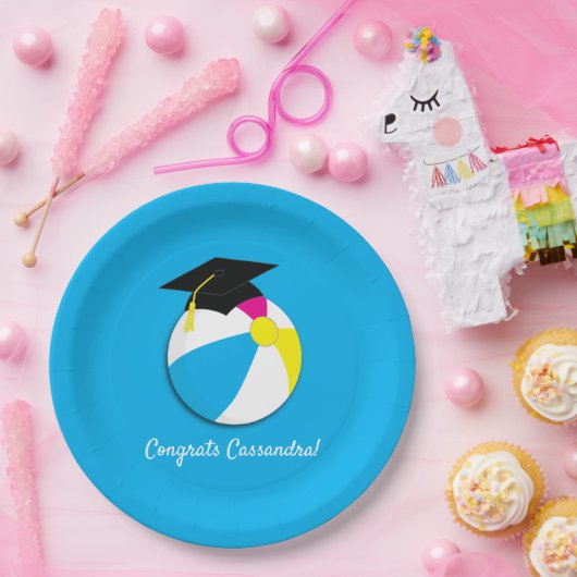 Pool Party Beach Ball Graduparty Papieren Bordje (Feest)
