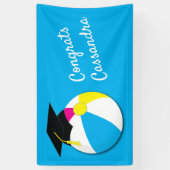 Pool Party Beach Ball Graduparty Spandoek (Verticaal)
