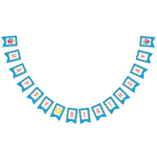 Pool Party Beach Ball Verjaardag Bunting Vlaggetjes