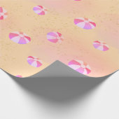 Pool Party Beach Ball Wrapping Paper Cadeaupapier (Hoek)