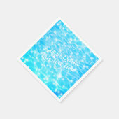 Pool party Beach party Summer party blauw water Servet (Hoek)