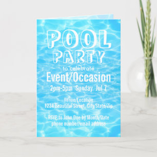 Pool Party Beach Party Summer Party stijlvol moder
