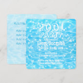 Pool Party Beach Party Summer Party trendy modern Kaart (Voorkant / Achterkant)