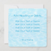 Pool Party Beach Party Summer Party trendy modern Kaart (Achterkant)