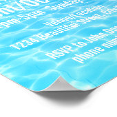 Pool Party Beach Summer Party modern elegant Poster (Hoek)
