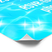 Pool Party Beach Summer Party waterrimpels Perfect Poster (Hoek)