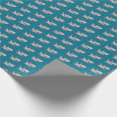 Pool Party Beach Verjaardag Shark Cadeaupapier (Hoek)