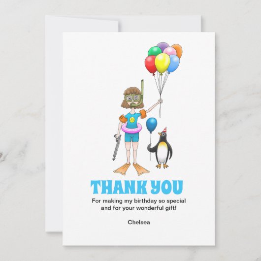 Pool Party Bedankkaart (Voorkant)