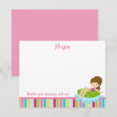 Pool Party Bedankt voor je opmerking - Meisje beda Notitiekaartje (Voorkant / Achterkant)