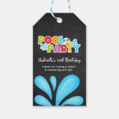 Pool Party Big Splash Dank u Cadeau Labels Cadeaulabel (Voorkant)