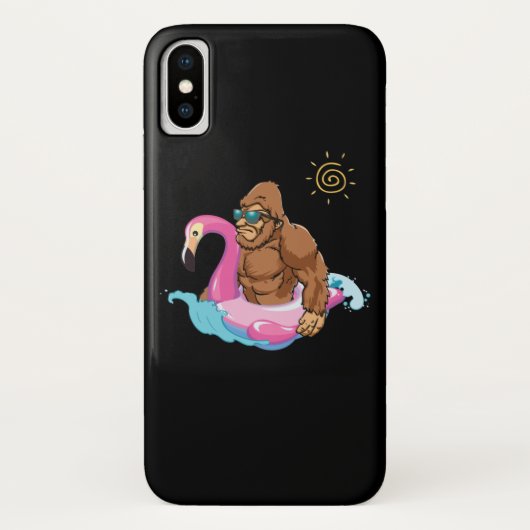 Pool Party Bigfoot Flamingo Sasquatch Pink Float Case-Mate iPhone Case (Achterkant)