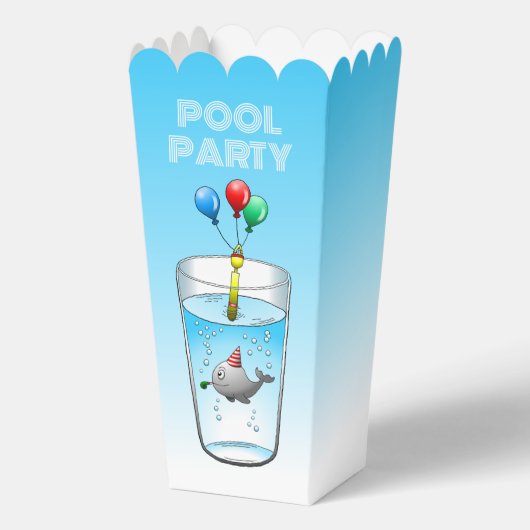 Pool Party Birthday Bedankdoosjes (Voorkant)