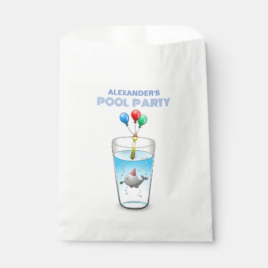 Pool Party Birthday Bedankzakje (Voorkant)