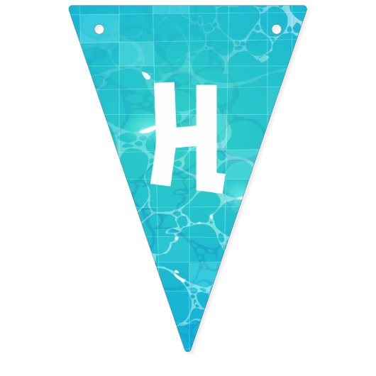 Pool Party Birthday Bunting Banner (Tweede vlag)