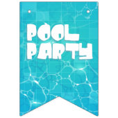 Pool Party Birthday Bunting Banner (Eerste vlag)