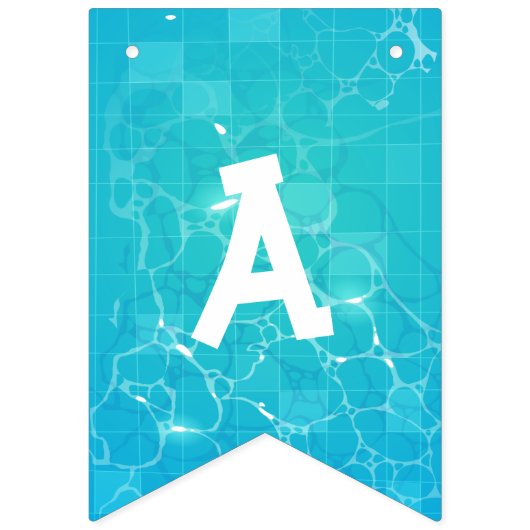 Pool Party Birthday Bunting Banner (Derde vlag)