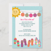 Pool Party Birthday Celebration Invitations Kaart (Voorkant)